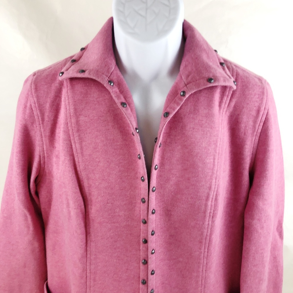 Women's Blazer Jacket Large Pink Long Sleeve